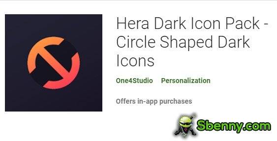  Hera Dark Icon Pack - Circle Shaped Dark Icons
