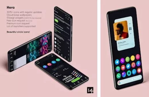 Gameplay screenshot from hera icon pack circle icons for Android