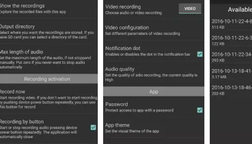 Gameplay screenshot from hidden recorder for Android