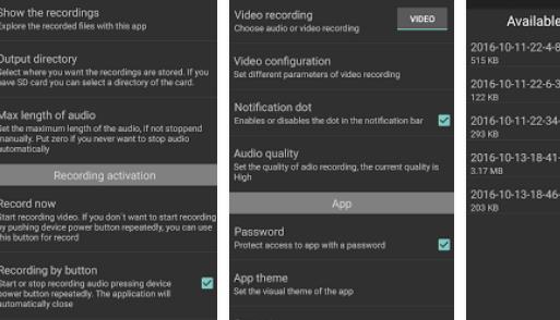 Gameplay screenshot from hidden recorder for Android