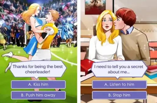 Gameplay screenshot from high school mystery messages for Android
