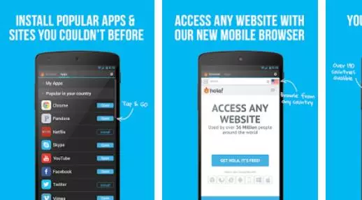 Gameplay screenshot from hola free vpn proxy for Android
