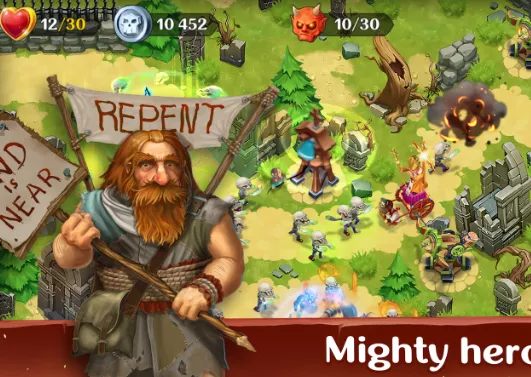 Gameplay screenshot from holy td epic Tower defense for Android
