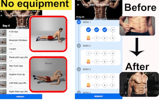 Gameplay screenshot from home workouts gym pro for Android