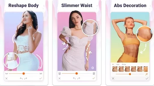 Gameplay screenshot from hotune body editor and face slim for Android