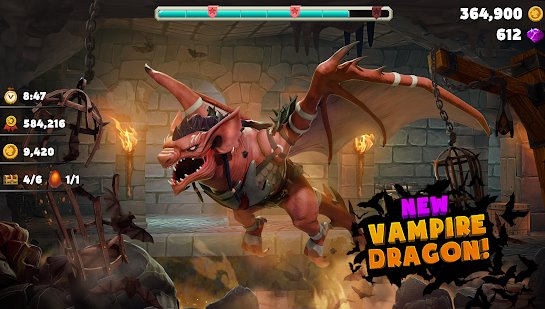 Gameplay screenshot from hungry dragon for Android