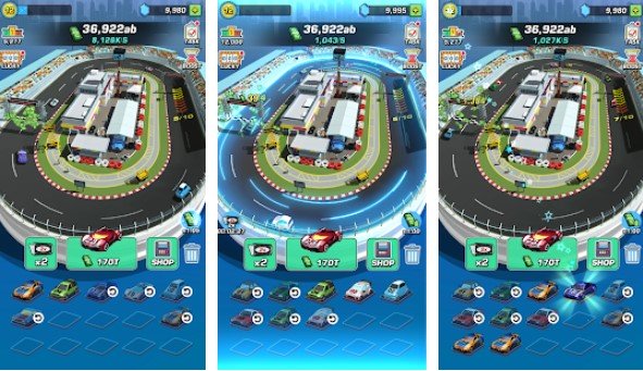 Gameplay screenshot from idle car racing for Android