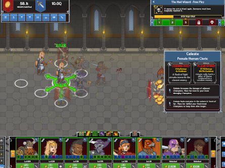 Gameplay screenshot from idle champions of the forgotten realms for Android