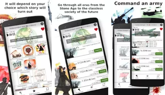 Gameplay screenshot from idle civilization world history for Android
