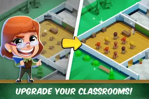 Gameplay screenshot from idle high school tycoon for Android