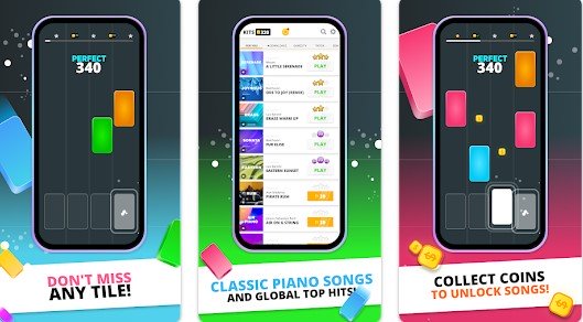 Gameplay screenshot from infinite tiles edm and piano for Android