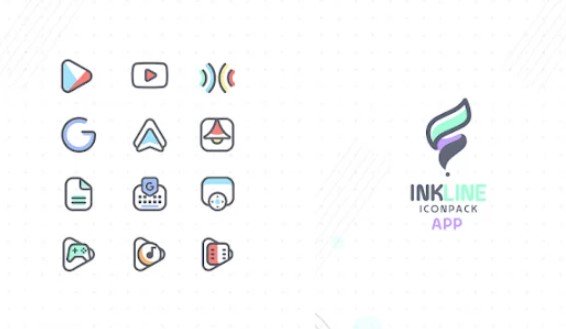 Gameplay screenshot from inkline iconpack for Android