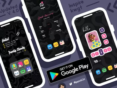 Gameplay screenshot from inspire kwgt for Android