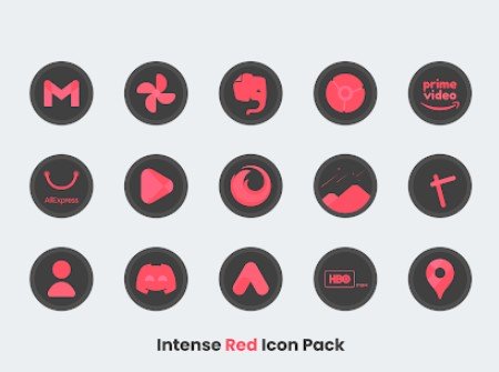 Gameplay screenshot from intense red icon pack for Android