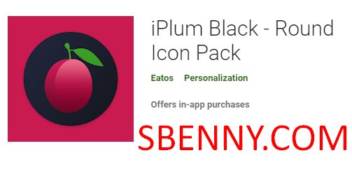 iplum black round icon pack