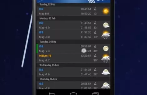 Gameplay screenshot from iss detector pro for Android