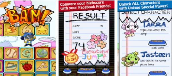 Gameplay screenshot from jump jump bam for Android