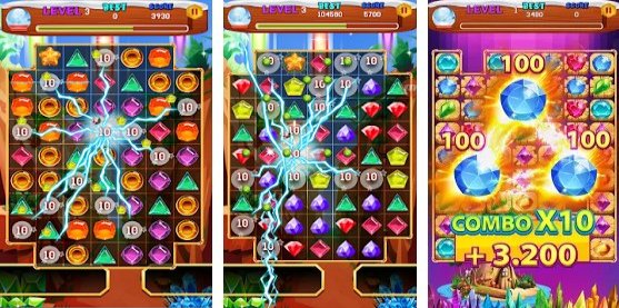 Gameplay screenshot from jewels quest classic 2020 for Android