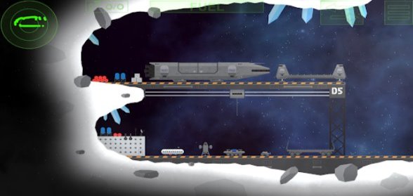 Gameplay screenshot from lunar rescue mission pro for Android