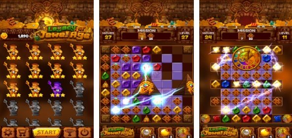 Gameplay screenshot from legacy of jewel age empire puzzle for Android