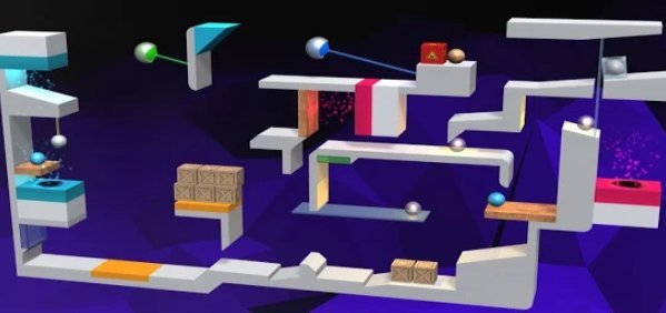 Gameplay screenshot from laserbreak 3 pro physics puzzle for Android