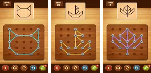 Gameplay screenshot from line puzzle string art for Android