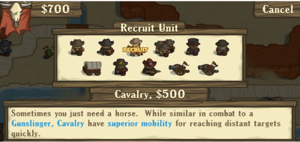 Gameplay screenshot from Lost Frontier for Android