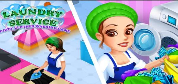 laundry service dirty clothes washing game