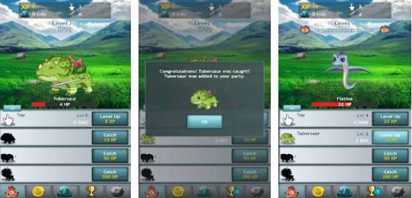 Gameplay screenshot from kupimon clicker game for Android