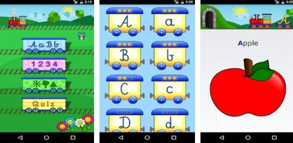 Gameplay screenshot from letters train for Android