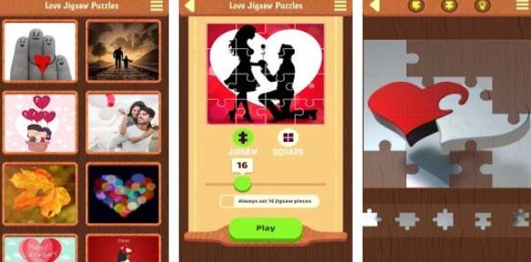 Gameplay screenshot from love jigsaw puzzles for Android