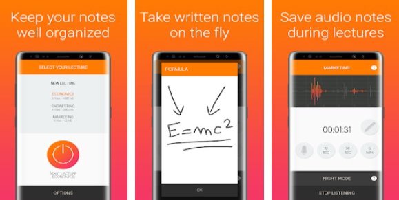 Gameplay screenshot from lecture notes classroom notes made simple for Android