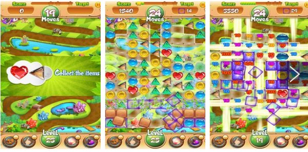 Gameplay screenshot from Jewels Garden for Android