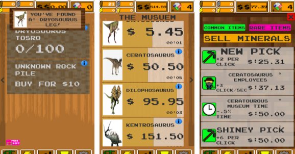 Gameplay screenshot from jurassic click for Android