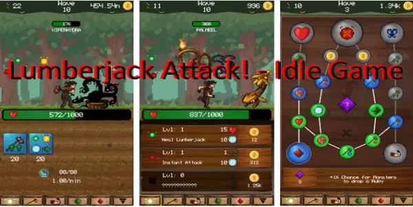 lumberjack attack idle game