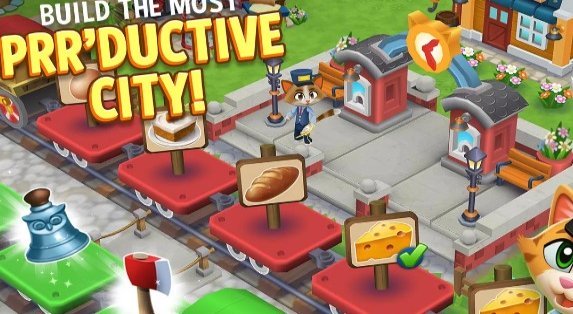 Gameplay screenshot from kitty city kitty cat farm simulation game for Android