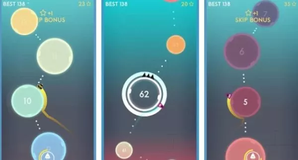Gameplay screenshot from jump at wheel for Android