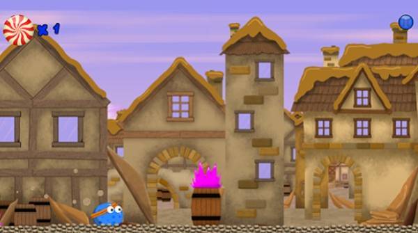 Gameplay screenshot from jelly goes jogging for Android