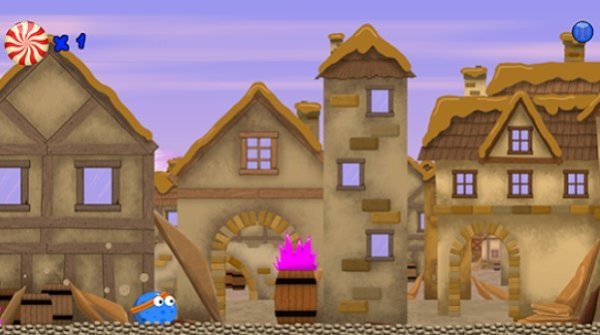 Gameplay screenshot from jelly goes jogging for Android