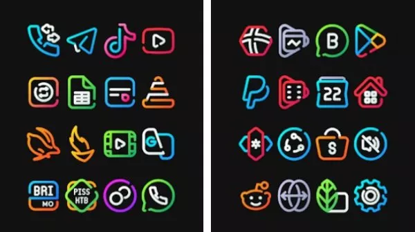 Gameplay screenshot from linebula icon pack for Android