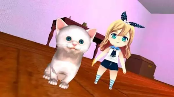 Gameplay screenshot from lovely kitty cat virtual pet for Android