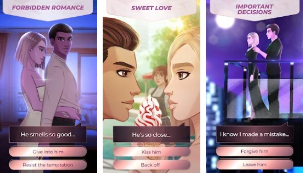 Gameplay screenshot from Kissed by a billionaire love story games for Android