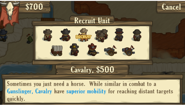 Gameplay screenshot from Lost Frontier for Android
