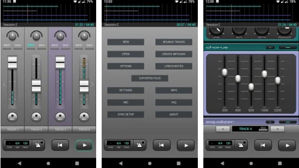 Gameplay screenshot from j4t multitrack recorder for Android