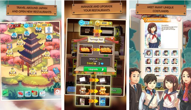 Gameplay screenshot from japan food chain for Android