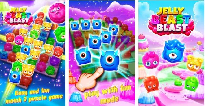 Gameplay screenshot from jelly beast blast for Android