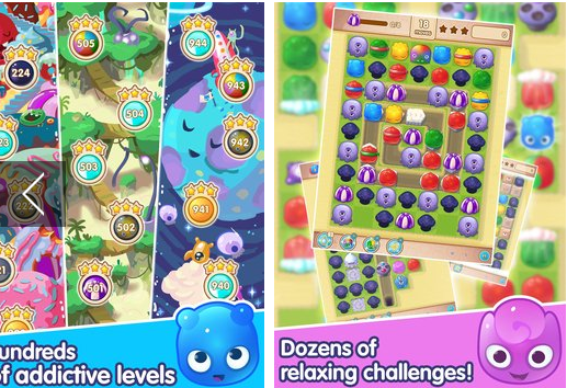 Gameplay screenshot from jelly splash line match 3 for Android