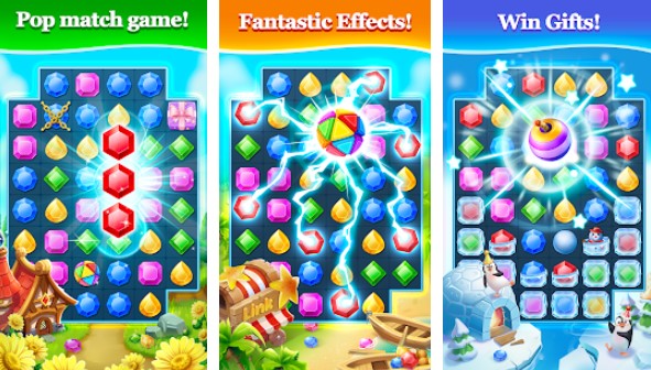 Gameplay screenshot from jewel hunter free match 3 games for Android