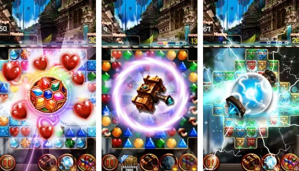 Gameplay screenshot from jewel ruins match 3 jewel blast for Android