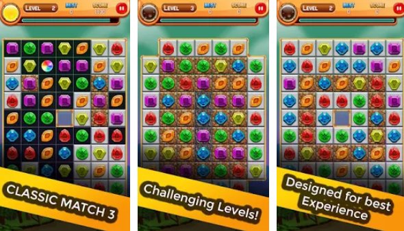 Gameplay screenshot from jewels classic pro 2019 for Android